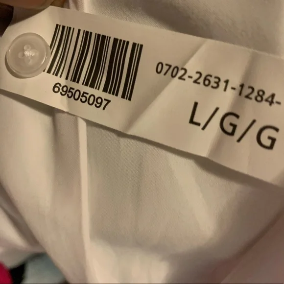 Streetwear SocietyMen Large Business Casual White Long Sleeve Button-Down Shirt - Picture 8 of 8